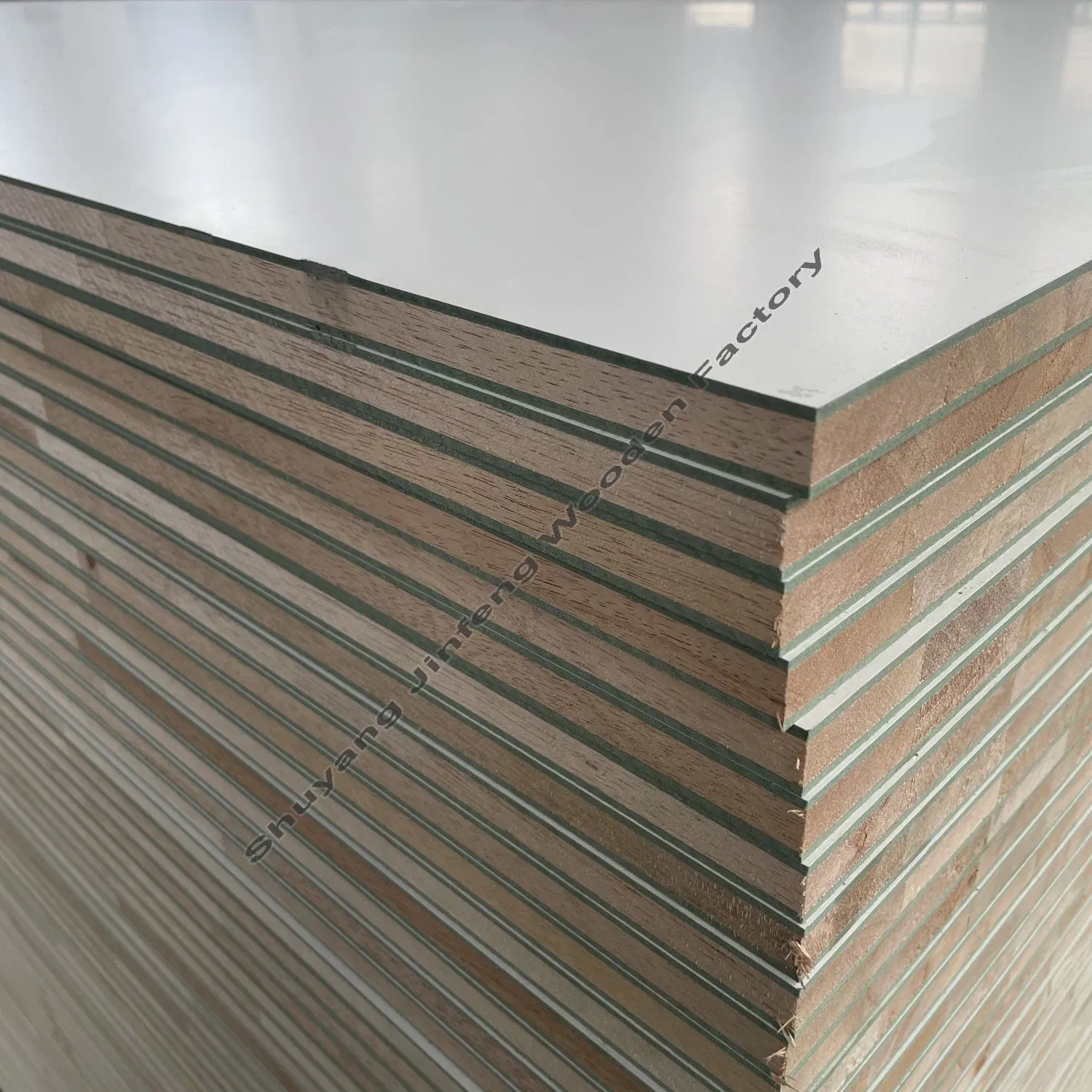 Smooth White Jordan Indonesia Falcatta Bare Core Melamine Blockboard