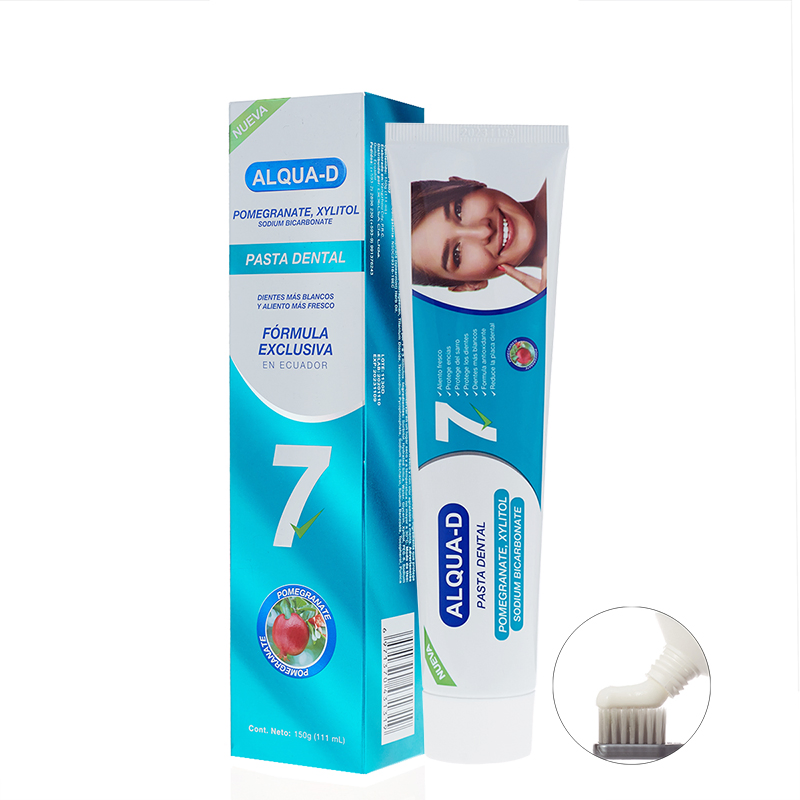 Custom Private Label 150g Non Fluoride Whitening Teeth Pomegranate Extract Xylitol Baking Soda Adult Toothpaste