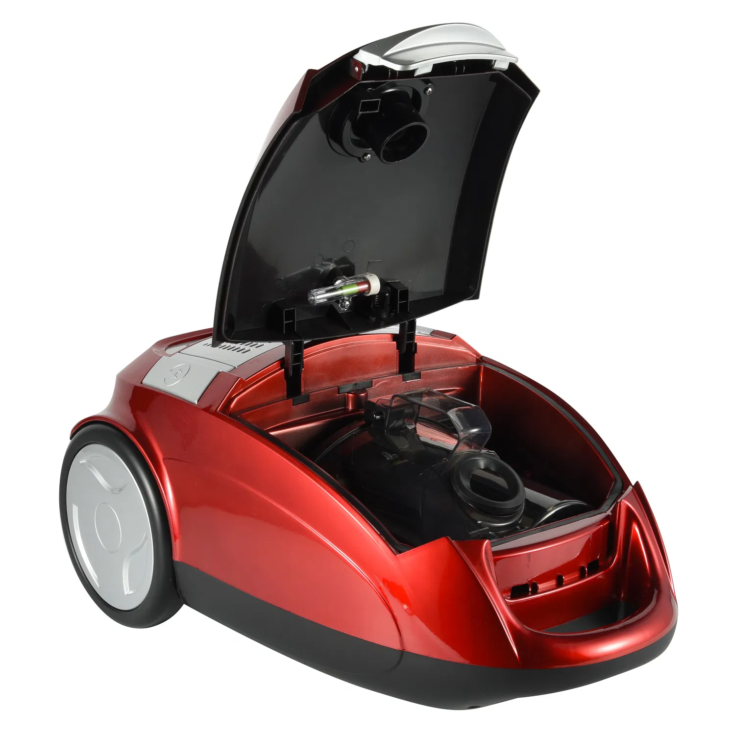 Sleek Silver Gray LED Vacuum Cleaner for Home Efficiency