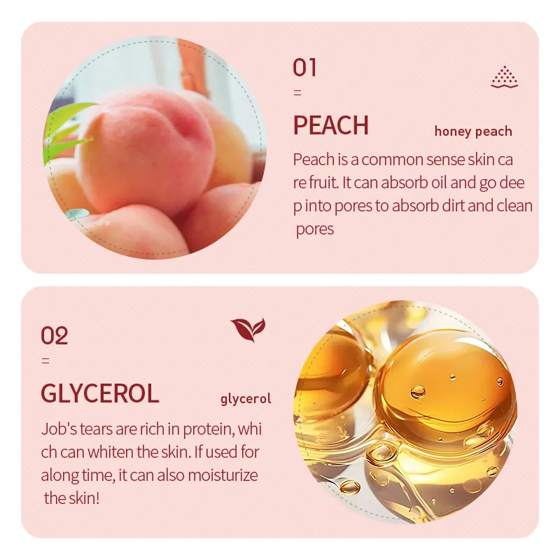 Ditong Peach Bubble Face Mud Mask Pore Purifying Deep Cleaning Bubble Mask