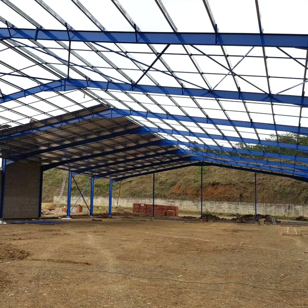Steel Structure Carport Plant / Structural Roofing Steel Workshop