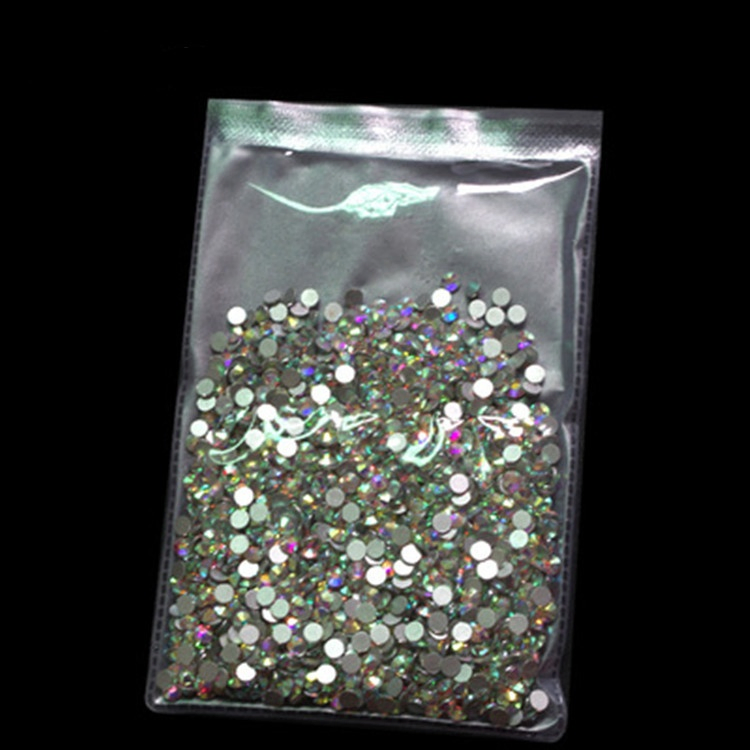 Flatback AB Shiny 3D Crystal Diamond Rhinestone Sticker Nail Art Decoration Accessory