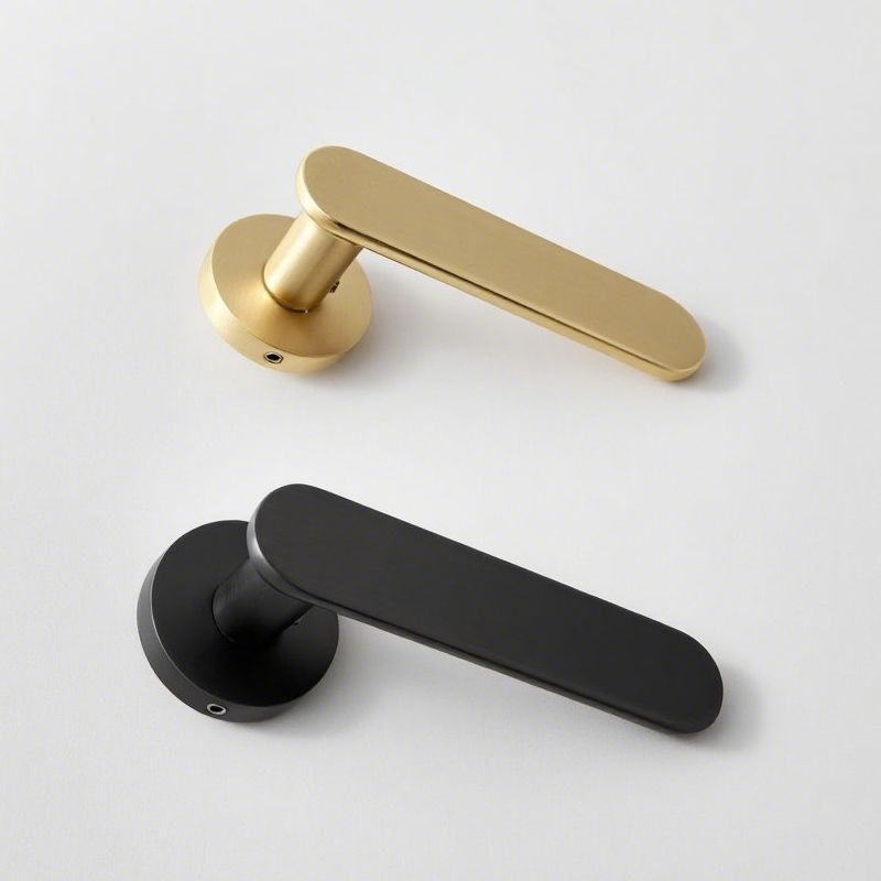 Modern Simple Solid Zinc Alloy Silent Split Door Lock Handle