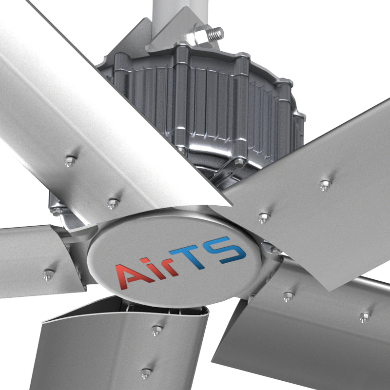 Airts Big Air Industrial Ceiling Fan with Remote Control for Japan Warehouse Workshop Shopping Mall Cooling 2.6m to 7.3 M Electric Fan in China Warehouse