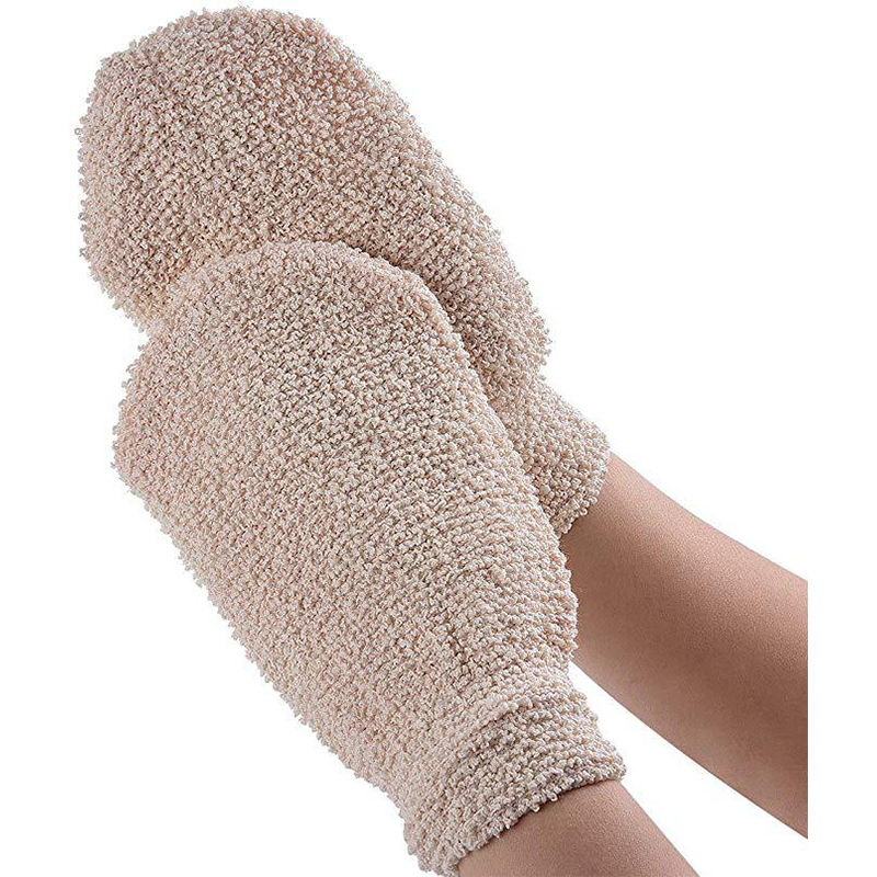 Natural Fiber Loofah Face Glove Sponge Scrubber Remove Dead Skin Bath Body Exfoliating Glove Mitt
