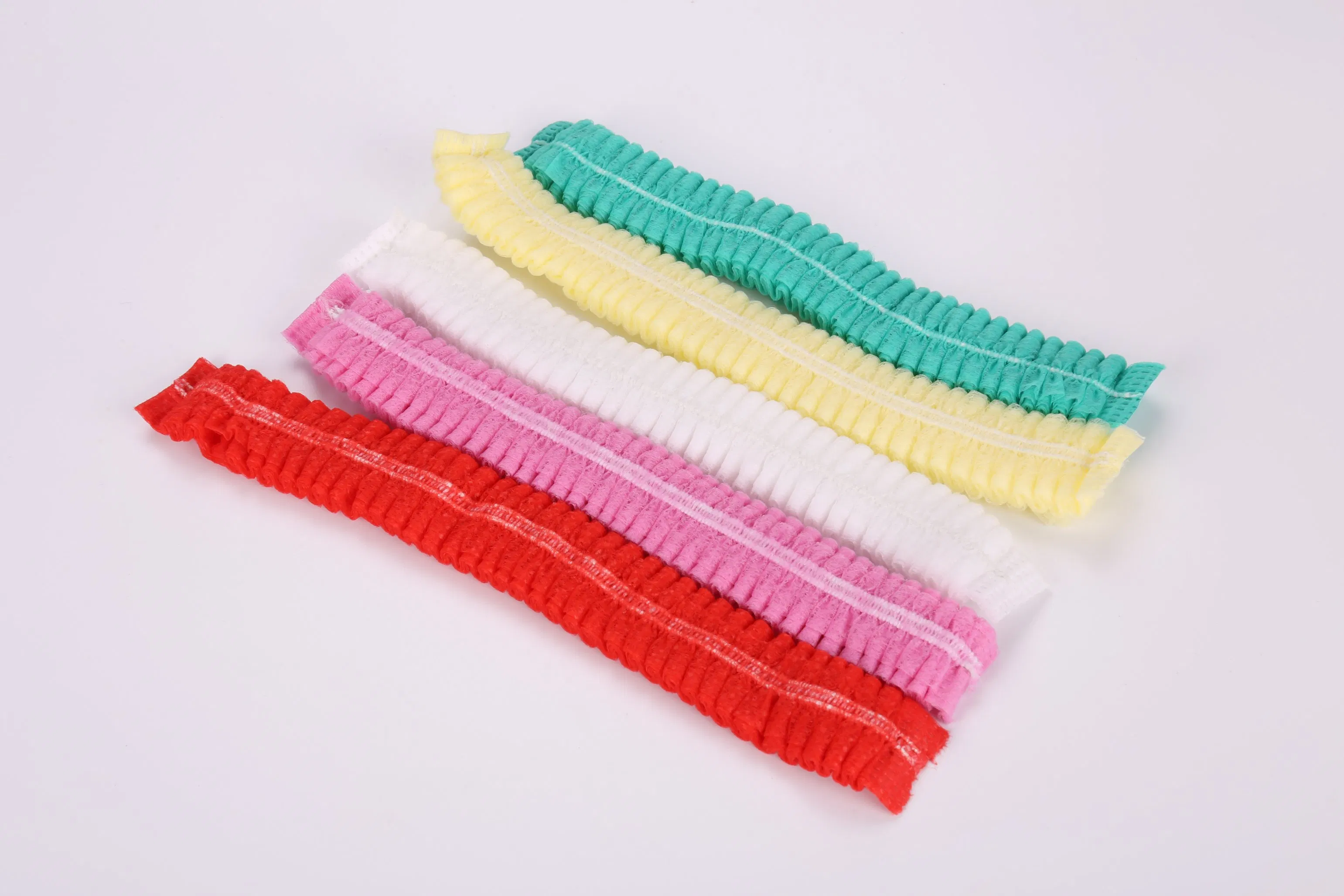 Disposable Cap Food Factory / SPA / Personal Care Head Cover Non Woven Disposable Double Elastic Clip Cap Mob Cap Hairnet