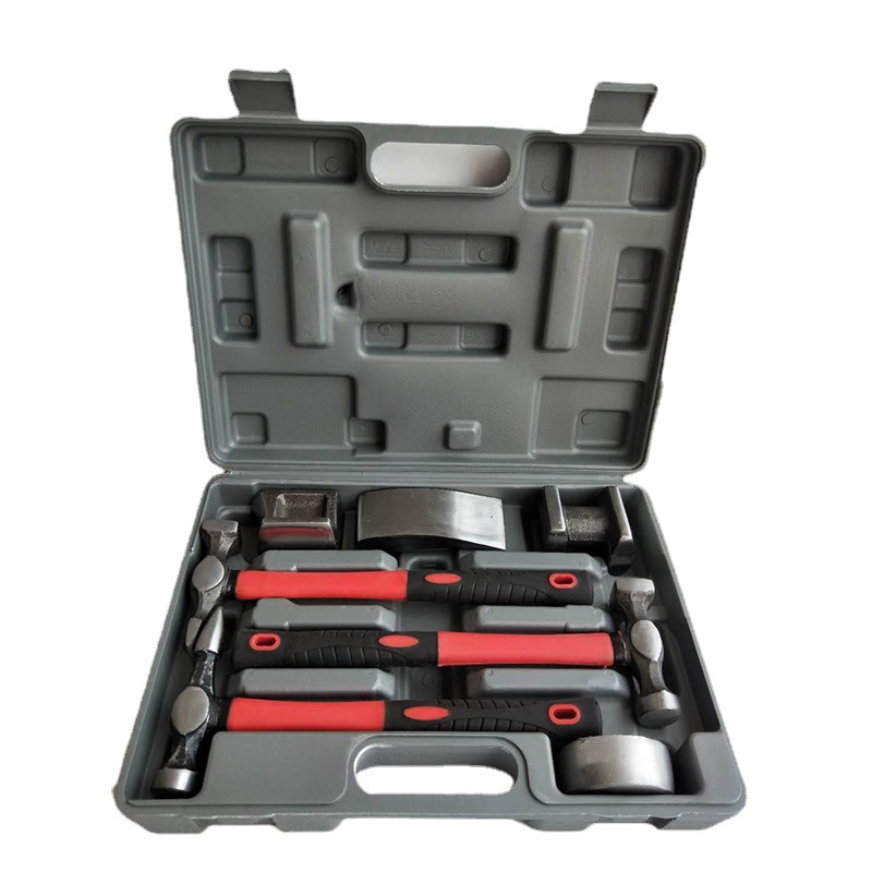 Upholstery Hammer Hardware Tools Sheet Metal Seven-Piece Hammer Set for Engineering with Plastic Handle Hardware Hammer Toolbox