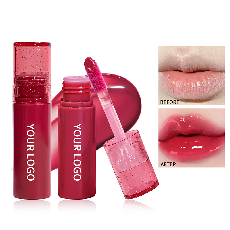 Private Label Lip Gloss Shiny Lip Plumping Vegan Glitter Liquid Glossy Makeup Lipgloss