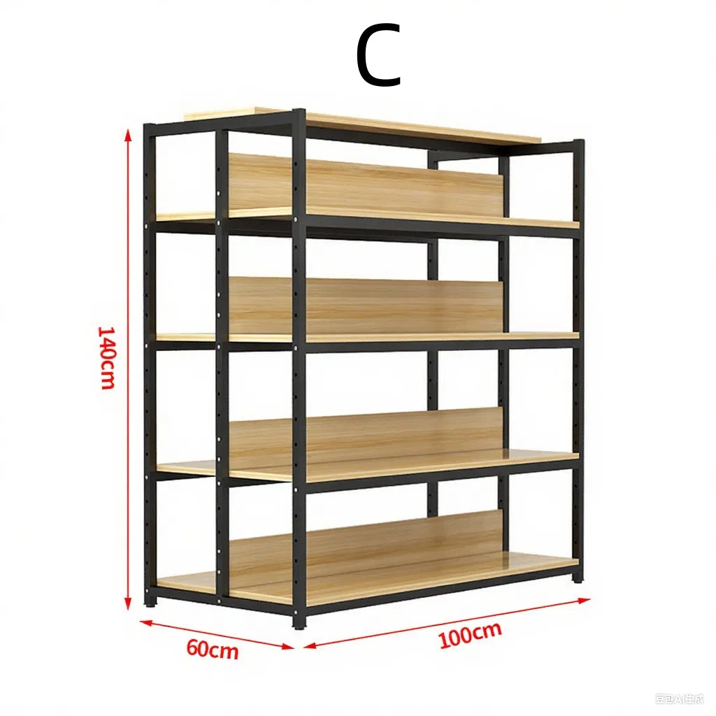 Четырехуровневая кухонная стойка из алюминия и дерева