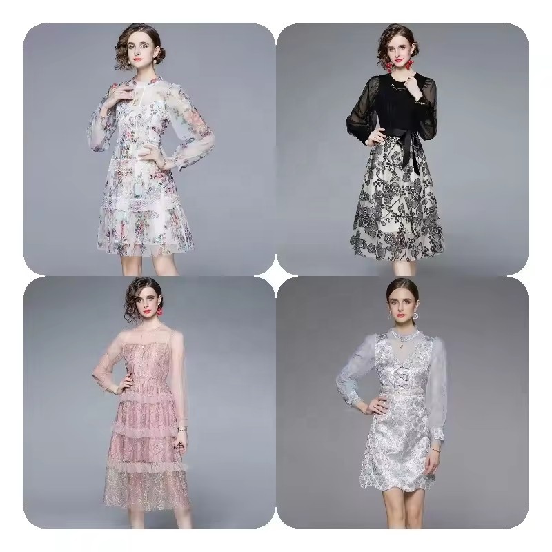 Платье женское весна-осень длинный рукав повседневное