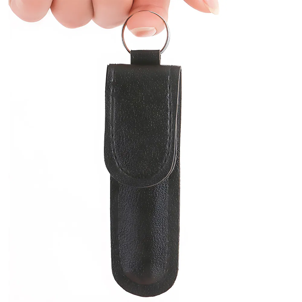 Custom Mini Glass Manicure Supplies Glass Crystal Nail Art File Natural Nano Nail Buffers with Leather Case