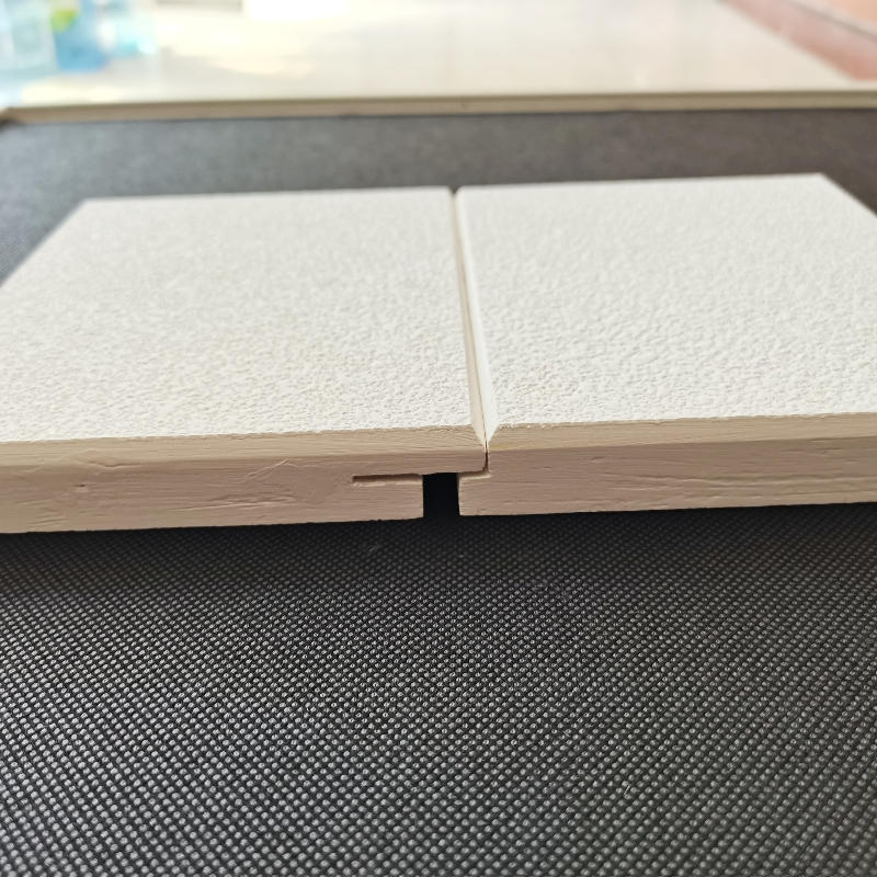 Fiberglass Ceiling Tiles Conceal Edge 600 X 600mm Acoustic Rock Wool Panels