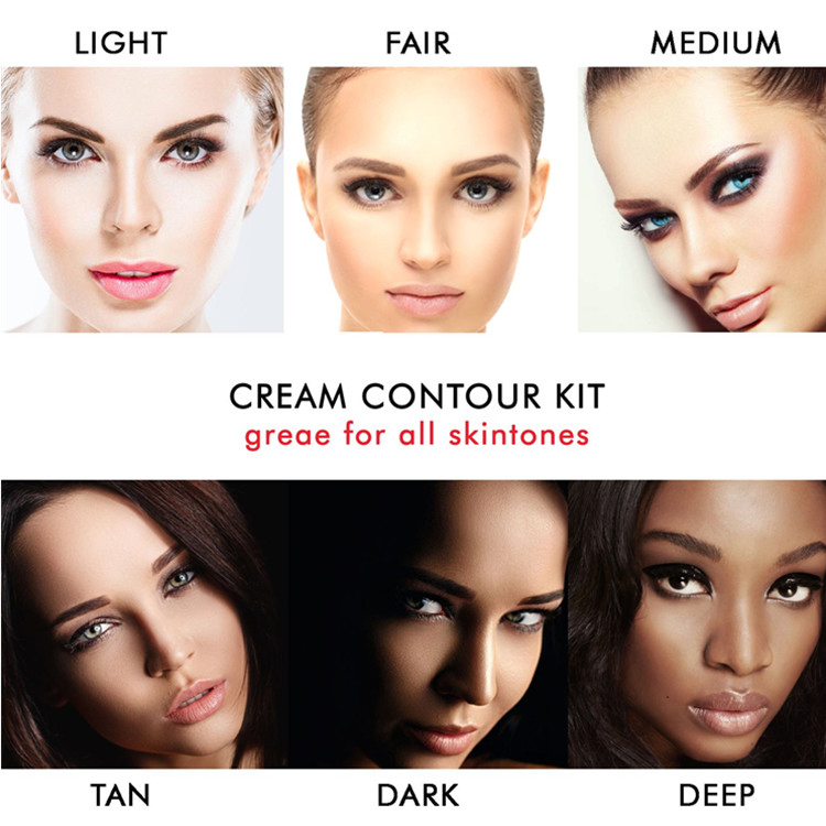 Advanced Vegan Cosmetics Cream Contour Best 8 Colors and Highlighting Makeup Kit