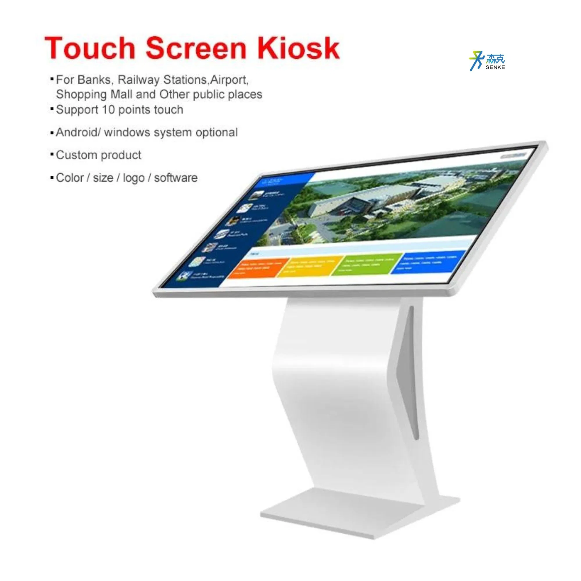 Indoor Android Airport Information Interactive Self Service Kiosk Stands Queue Management Kiosk Internet Kiosk Interactive Information Kiosk Floor Stand Kiosk