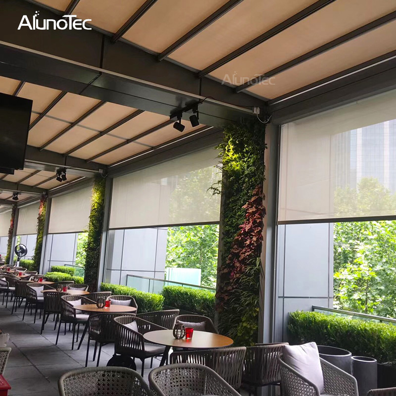 Basic Customization Balcony Track Shutter Garden Shades Fabric Zip Screen Roller Blinds Shades