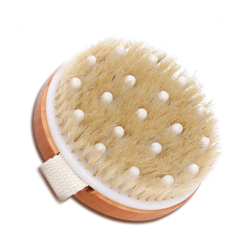 Bodi Brush Boar Bristle Bath Shower Brushes Cellulite Nodules Exfoliating Scrubber Massage Wooden Dry Brush