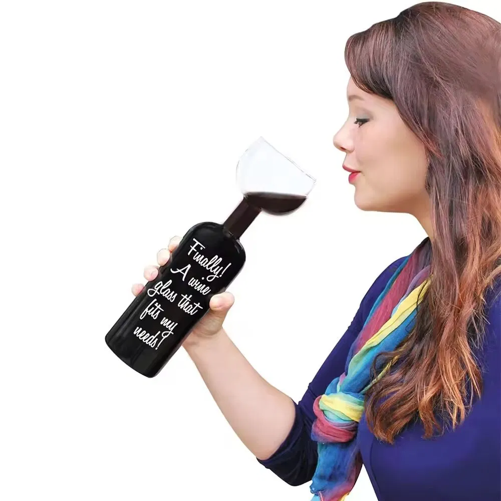 Custom Logo Big Mouth 750ml Drinking Wine Glasses Decanter