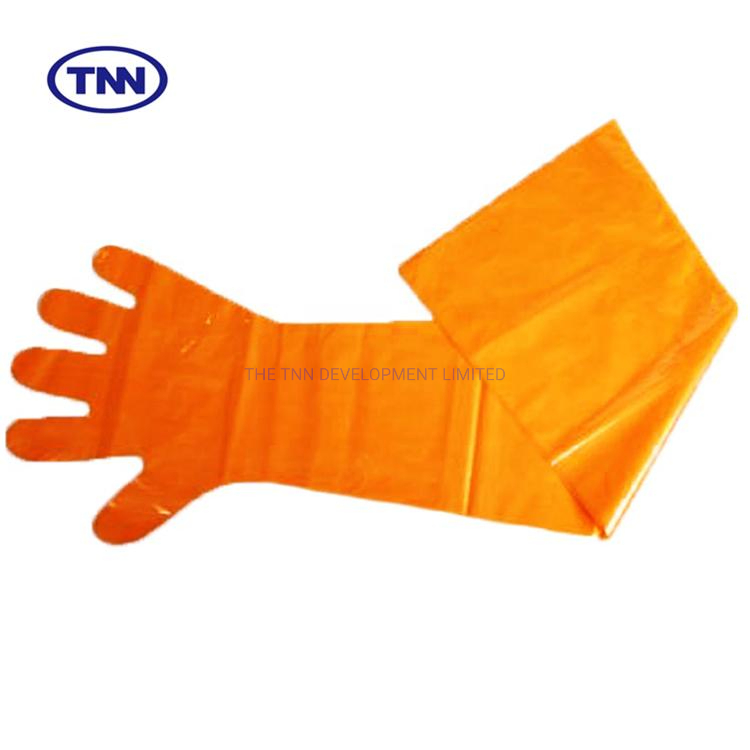 Animal Inspection Veterinary Plastic Long Arm Gloves Insemination Gloves