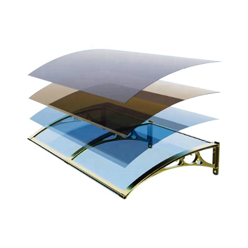 Door Porch Balcony Rain Glass Cover Metal Structure Shelter Awning Canopy