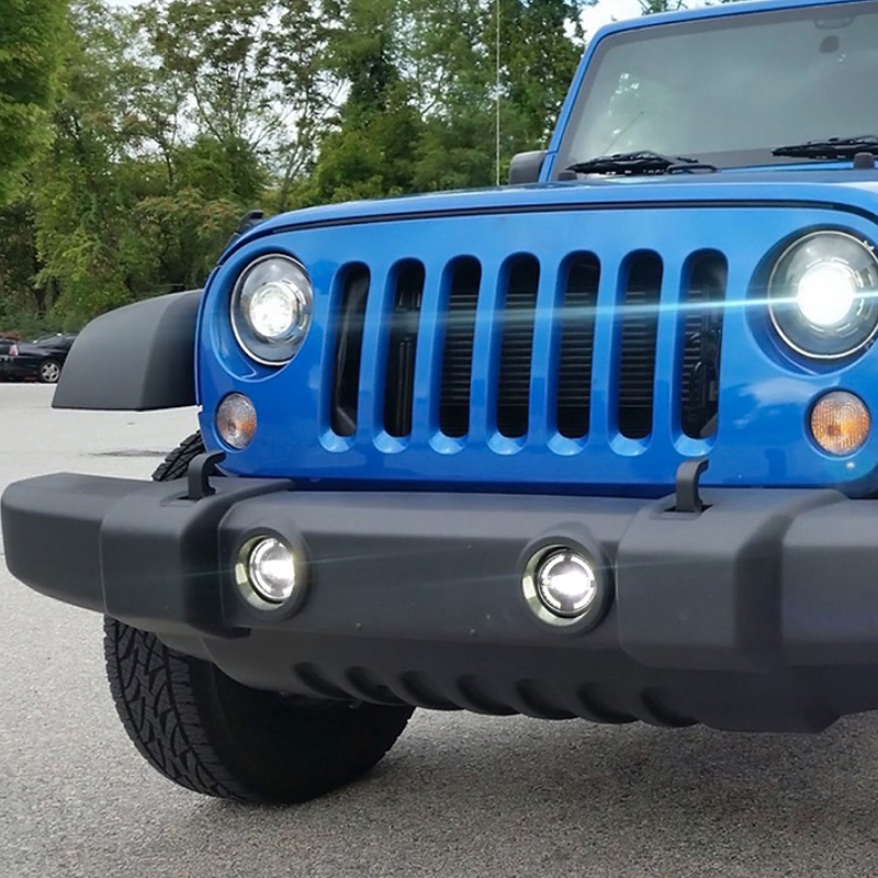 Круглая светодиодная противотуманная фара Carslan 4 дюйма с ангельскими глазками