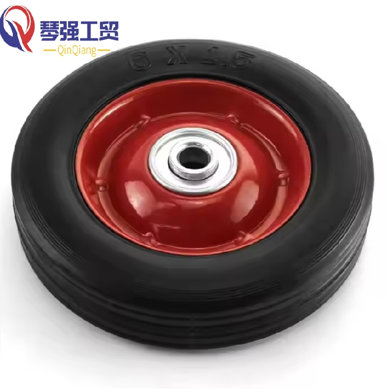 6 Inch Solid Rubber Tire Wheel with Ball Bearing for Hand Truck Wheel, Wagon Cart, Push Cart, Wheelbarrow