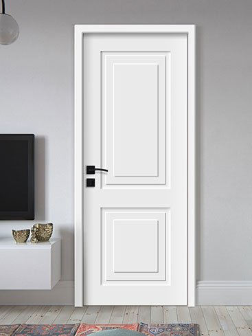 Interior Doors American Modern Indoor Composite White Finished Fireproof Glass Wood Door