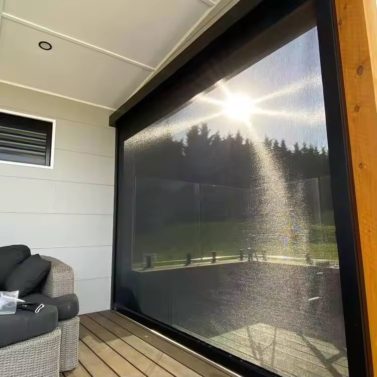 Windproof Rolling Blinds for Glass Railing and Balcony Safety