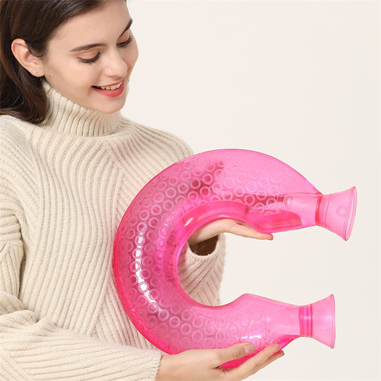 1400ml New Design Neck Warmer U Shaped PVC Neck Hot Water Bottle Bag
