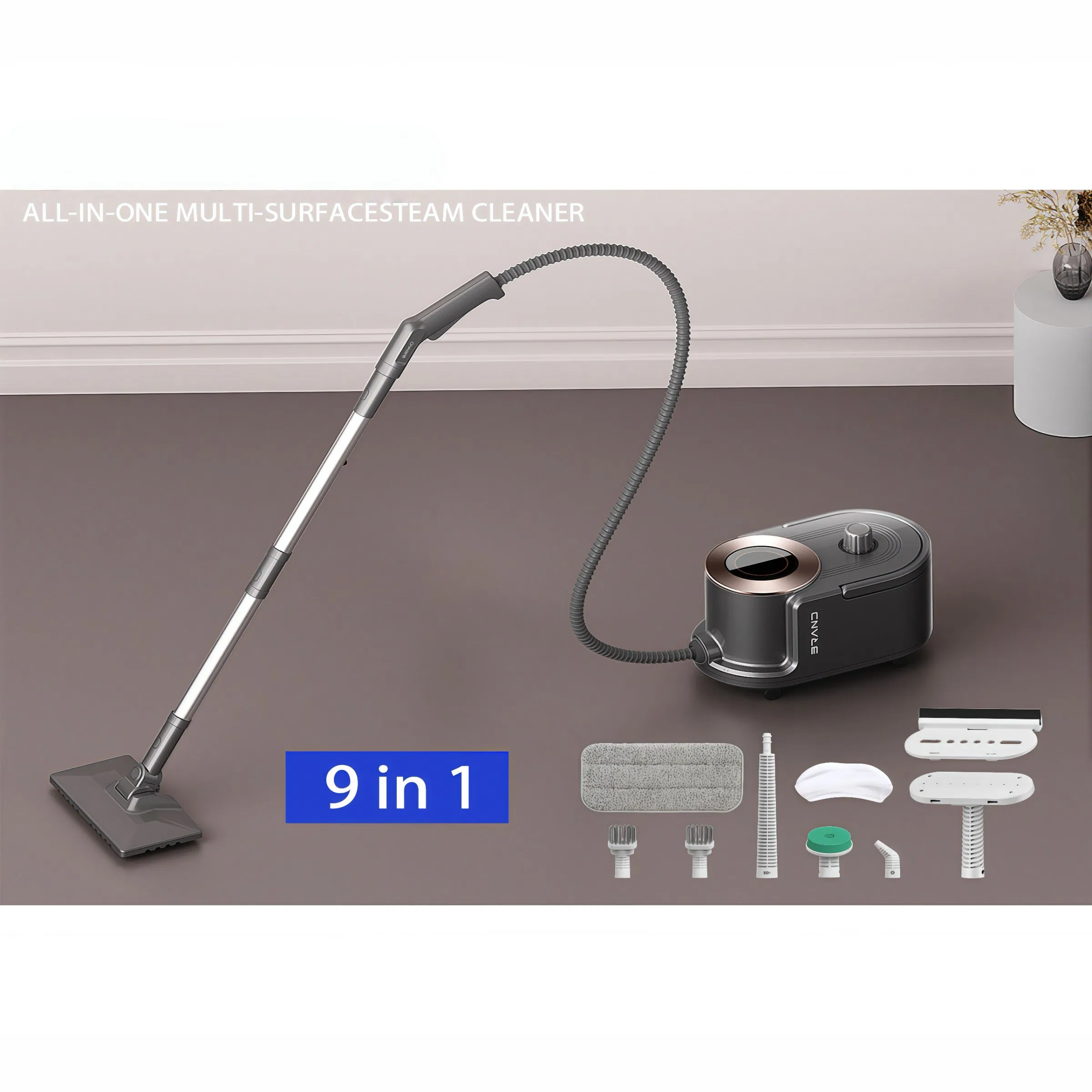 2025 New Household 1900ml Large Water Tank 40mins long time working 5Bar High Pressure Portable Steam Cleaner