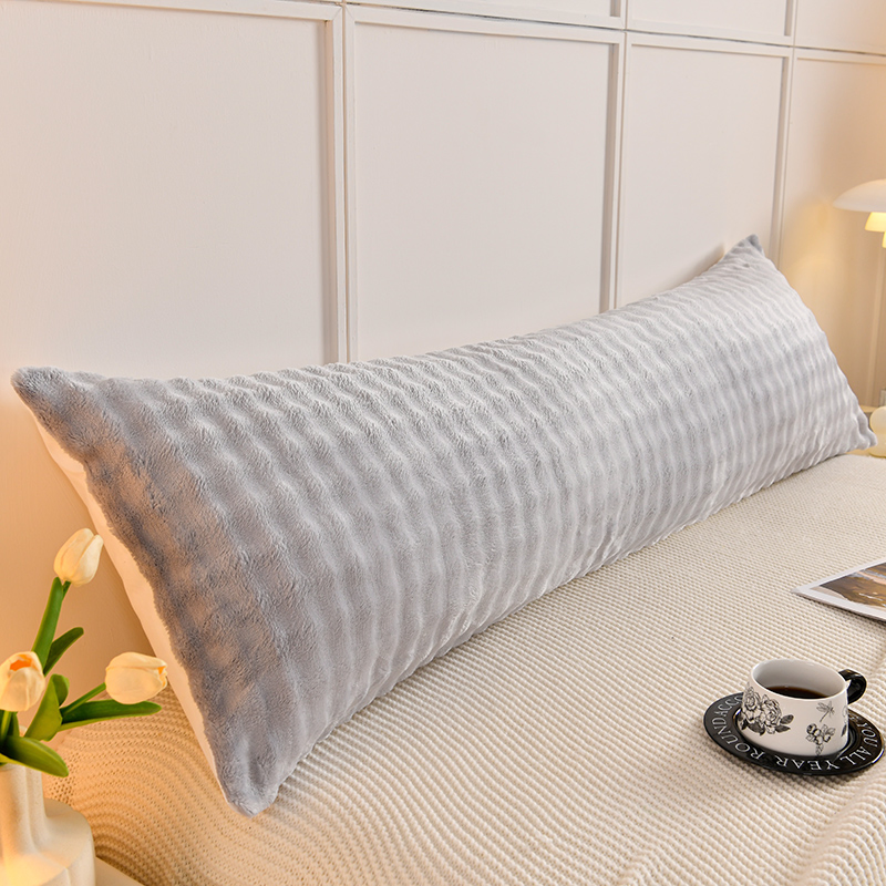 New Arrival Long Body Sleeping Pillowcase Long Fur Plush Fleece Pillowcase