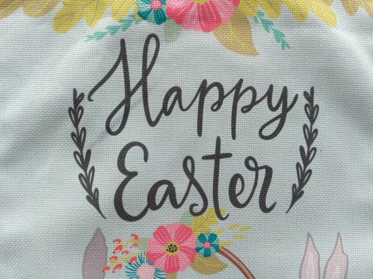 Custom Digital Print Easter Rabbit Table Mat Used for Easter