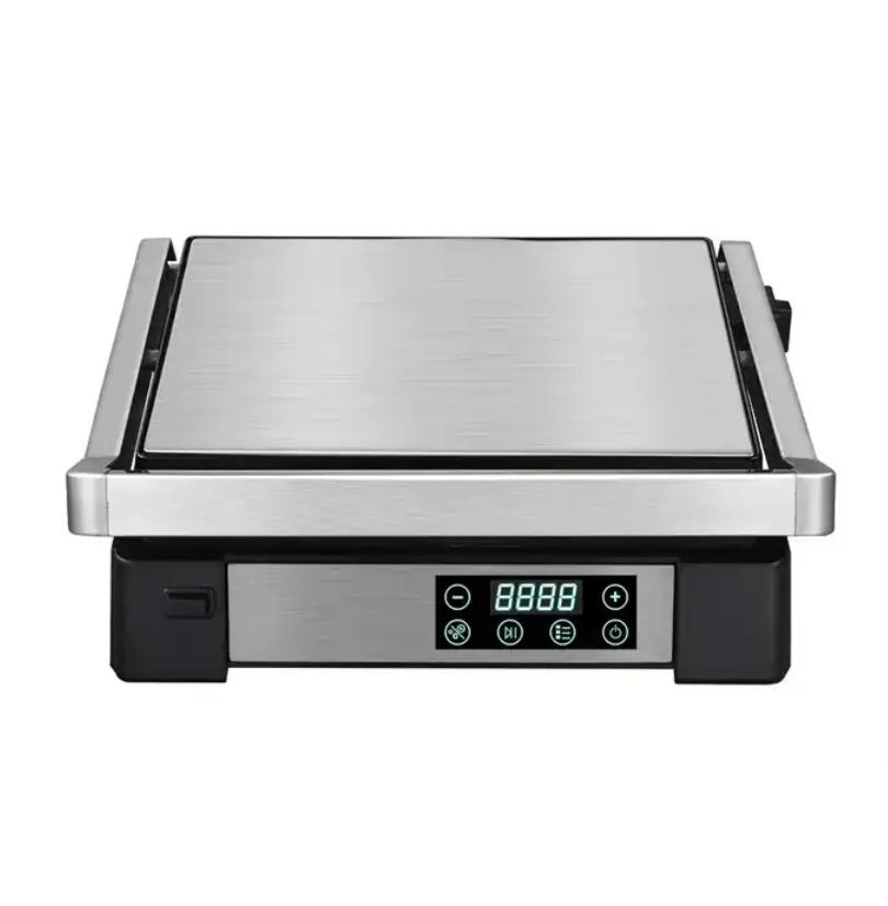 4 Slices Electric Contact Grill Panini Maker with Digital Control Panel