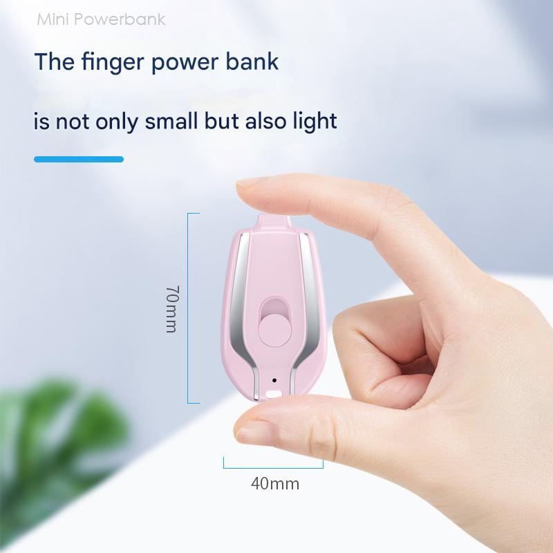 1500mAh Mini C-Type Power Bank Keychain Charger - Factory Price Portable Backup Battery for Outdoor Adventures, Travel & Emergency Power Needs