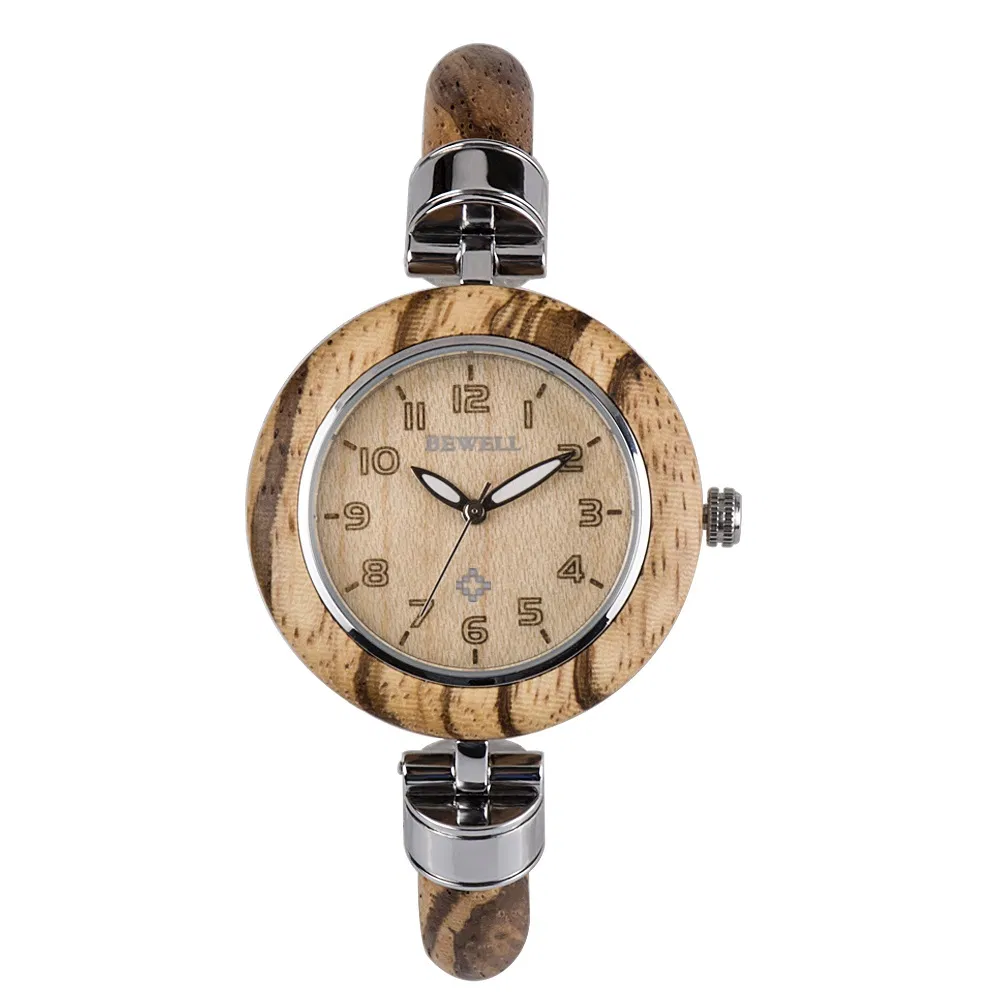 Bewell Latest Gift Popular Water Resistant Lady Wrist Wood Watch