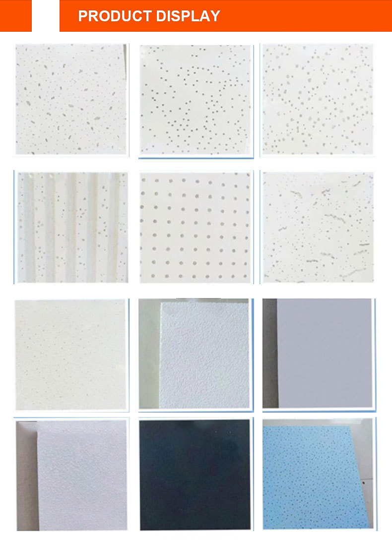 Drop Downgrade Sandblasting 2 X 4 Mineral Fiber Ceiling Acoustic Ceiling Panels