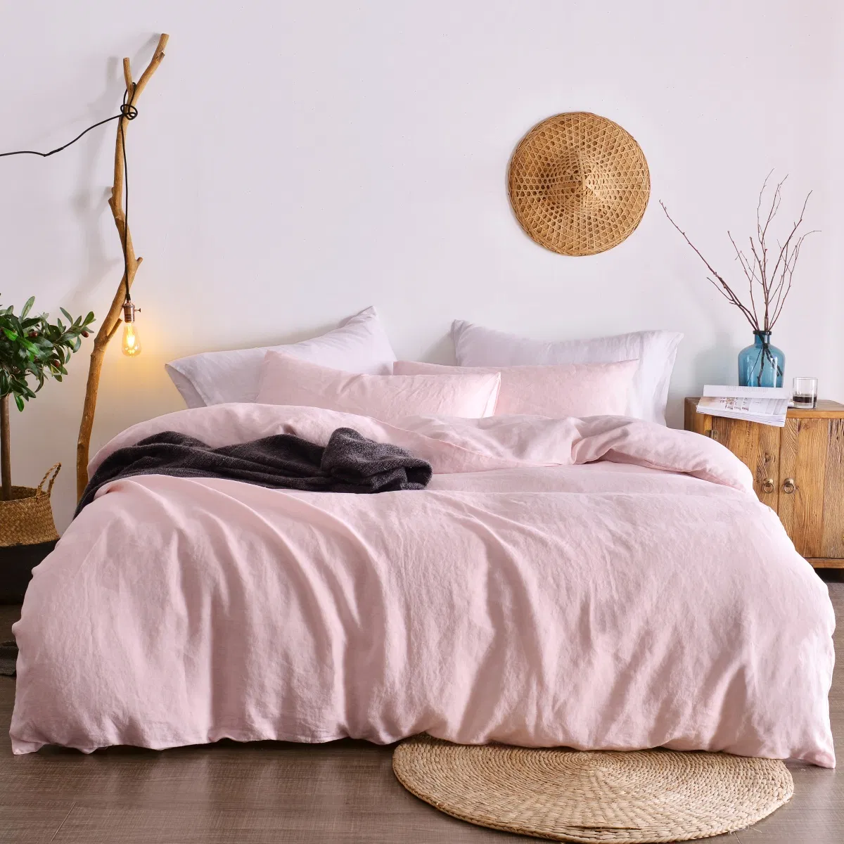 100% French Linen Super Soft Washing Bedding Set