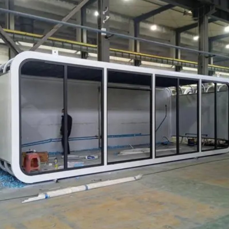 Satisfaction Guarantee Easy Assemble Prefab Houses Easy to Move Sleek Apple Cabin with Living Room