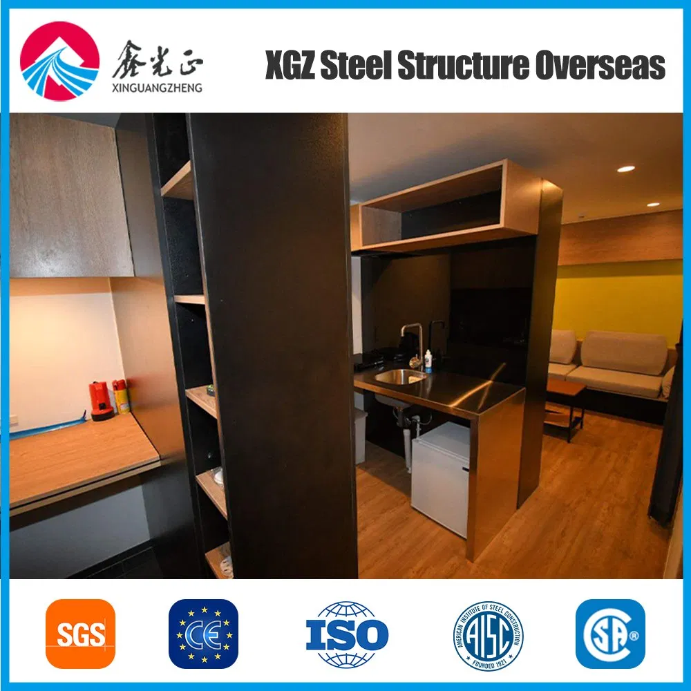 China Elegant Blue Modular House Container-House with Spacious Living Spaces