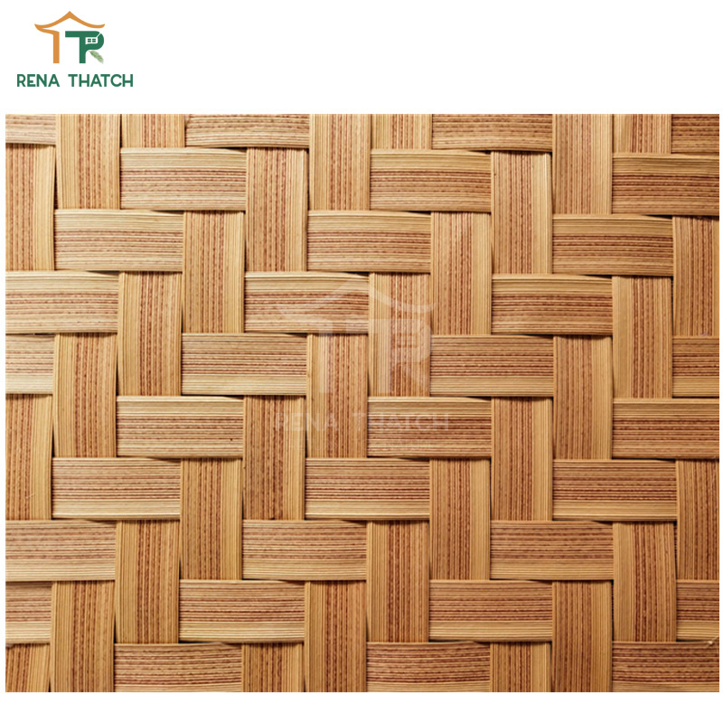 New Design Durable Artificial Bamboo Rattan Wall Ceiling Synthetic Rattan Weaving Material