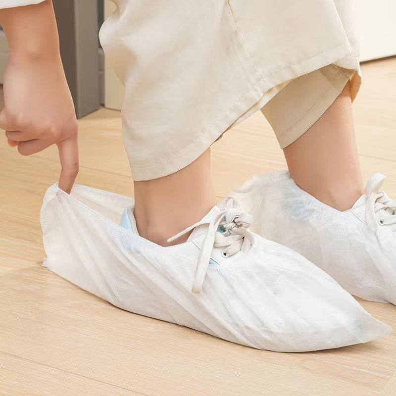 Disposable Thickened Non-Woven Fabric Waterproof White Shoe Cover (WHP-NCO-009)