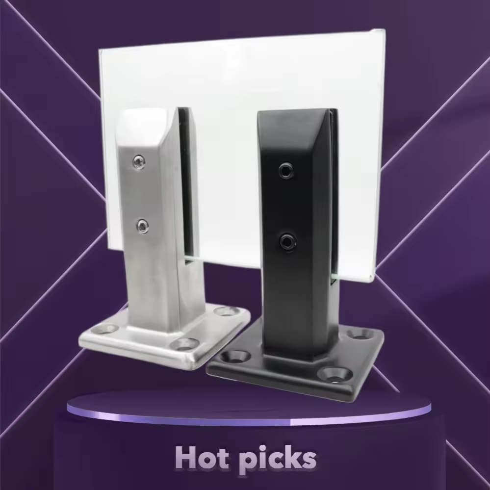 Satin Polish Big Opening 17mm Duplex 2205 Stainless Steel Square Glass Pool Fence Spigot