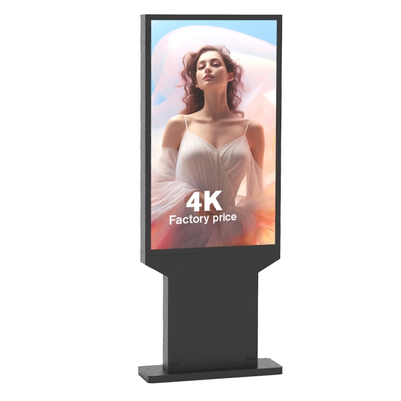 OEM/ODM Floor Standing Video IP66 High Brightness TV Waterproof 3000nits Outdoor Menu Sign Board Advertising Screen Kiosk Vertical Digital Signage