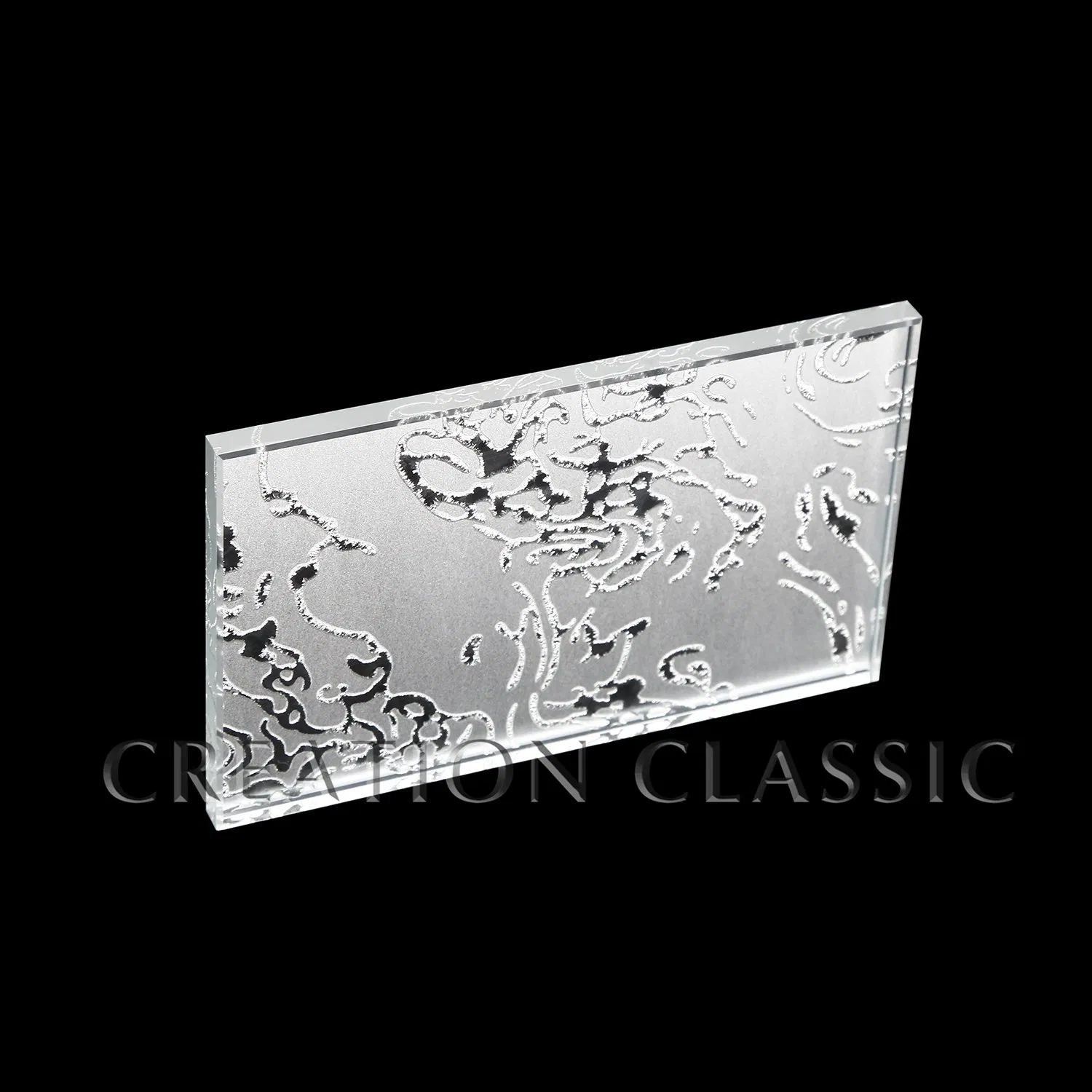 5mm Bronze Deep Acid Etched Glass with Various Flower Types