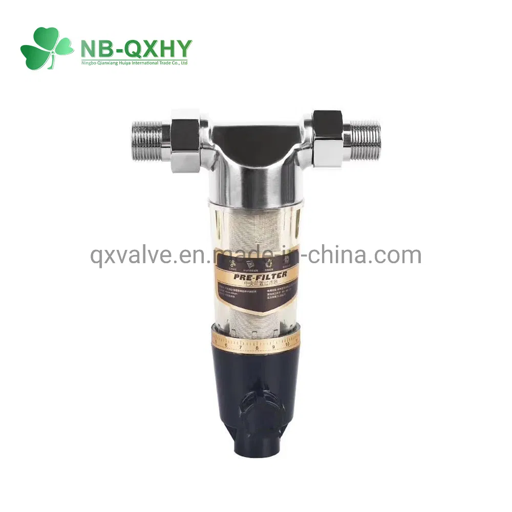 Plumbing Drinking Water Filter Purifier Water Prefilter with Pressure Gauge