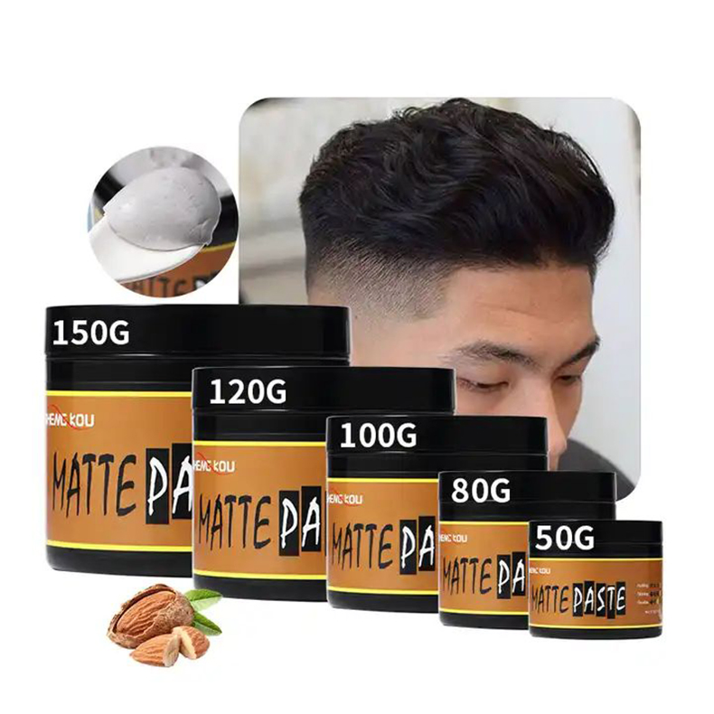 Custom Brand Hair Wax Clay Product Strong Hold No Shine Water Based Men Hair Paste for Barber Salon