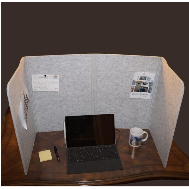 Freestanding Cubicle Privacy Desk Divider Reducing Noise Visual Distraction for Office Home School