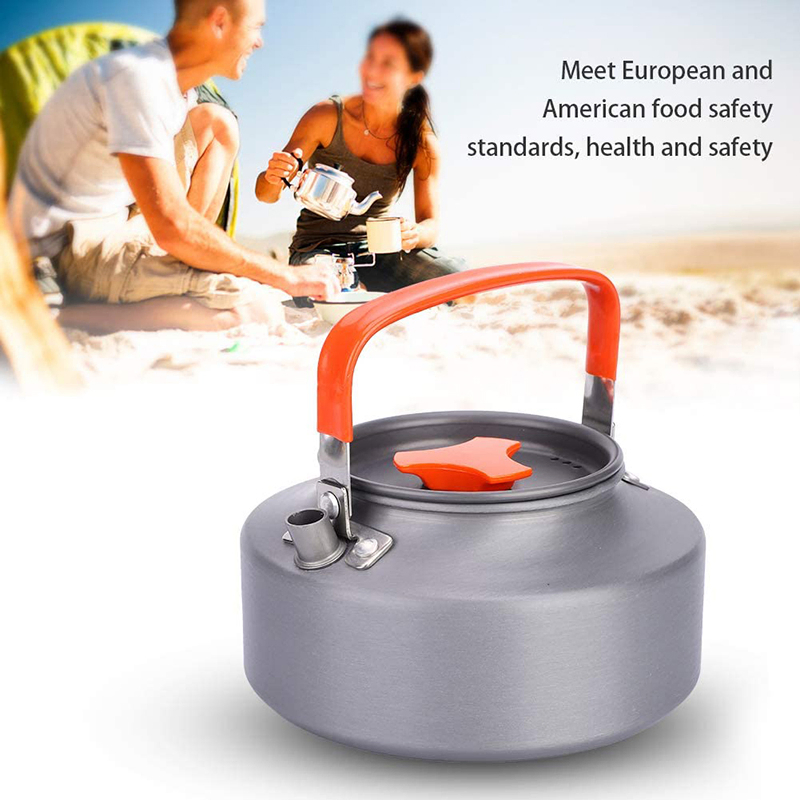 Outdoor Camping Kettle Portable Kettle Backpacking Aluminum with Carry Bag for Outdoor