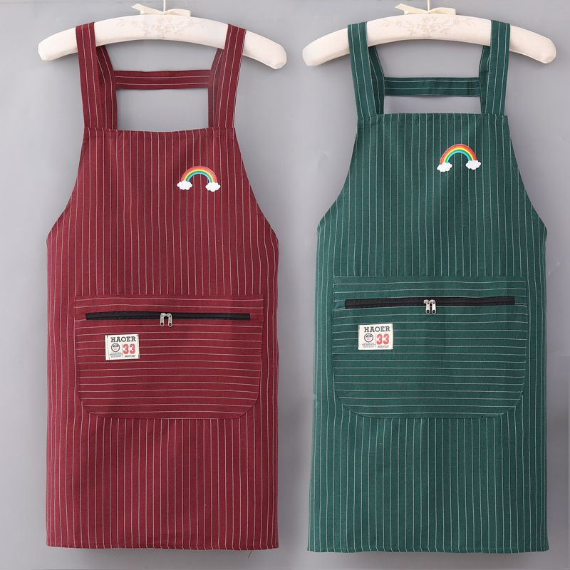 Cotton-Linen Work Bibs: Breathable, Anti-Stain, Kitchen, Oil-Resistant