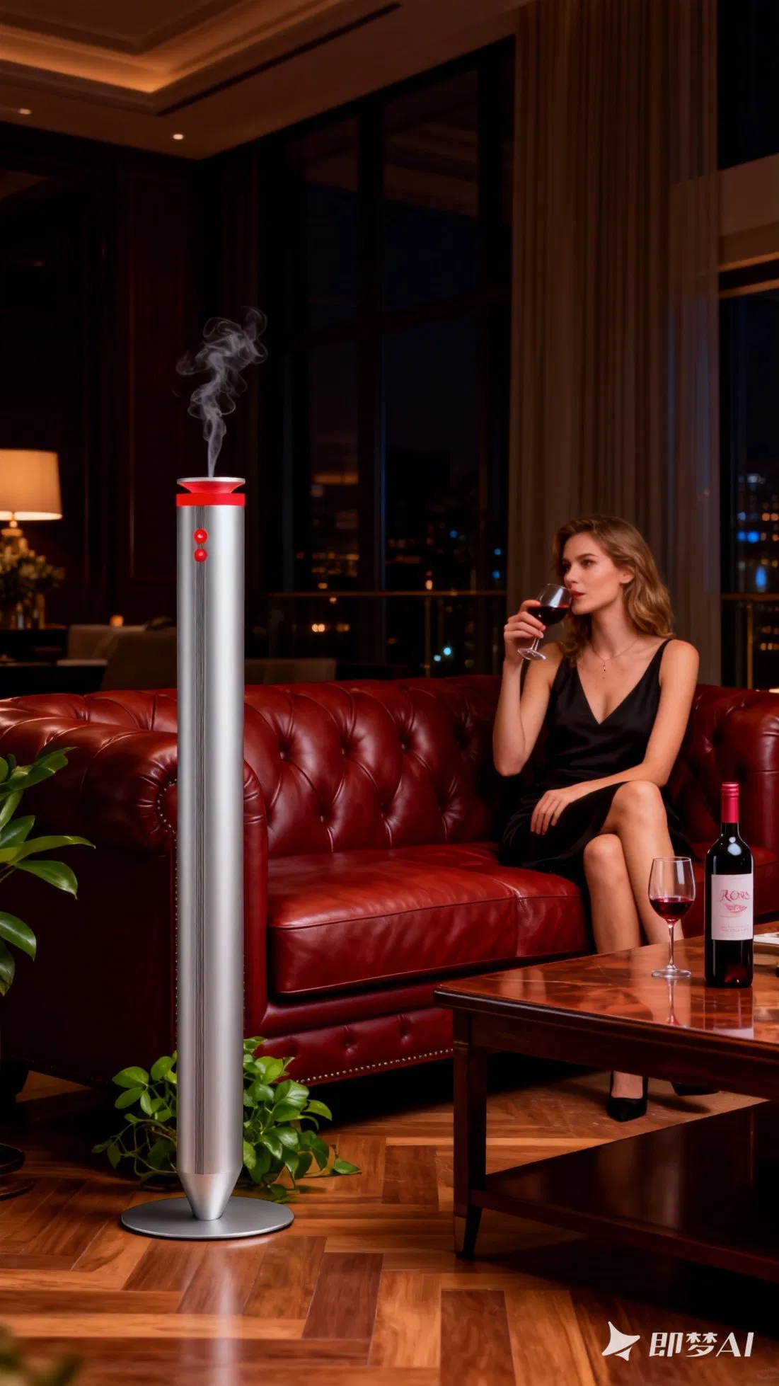 Professional Hotel Lobby Aluminum Floor- Standing Scent Diffuser Commercial Tower Essential Oil Aroma Diffuser Machine