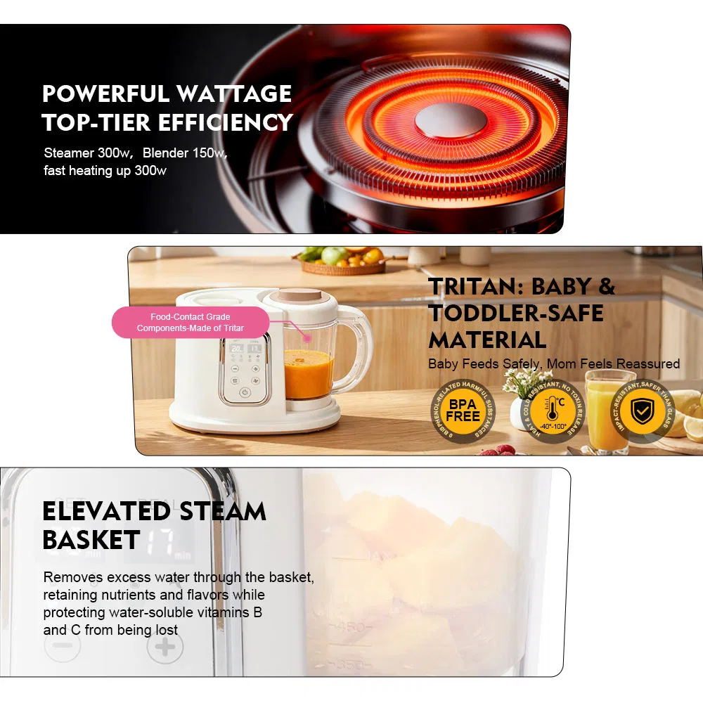 Made & Store-Bought Baby Foods Baby Food Processor with Bottle Warmer for Home